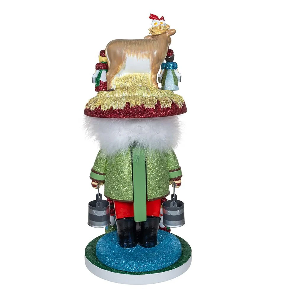 Kurt Adler 16.5-inch Hollywood Nutcrackers 8 Maids A Milking Nutcracker - Image 3