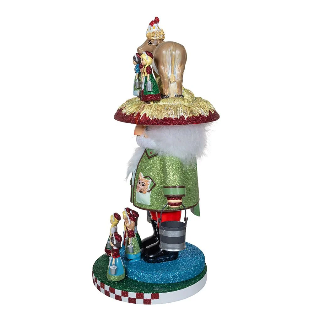 Kurt Adler 16.5-inch Hollywood Nutcrackers 8 Maids A Milking Nutcracker - Image 4