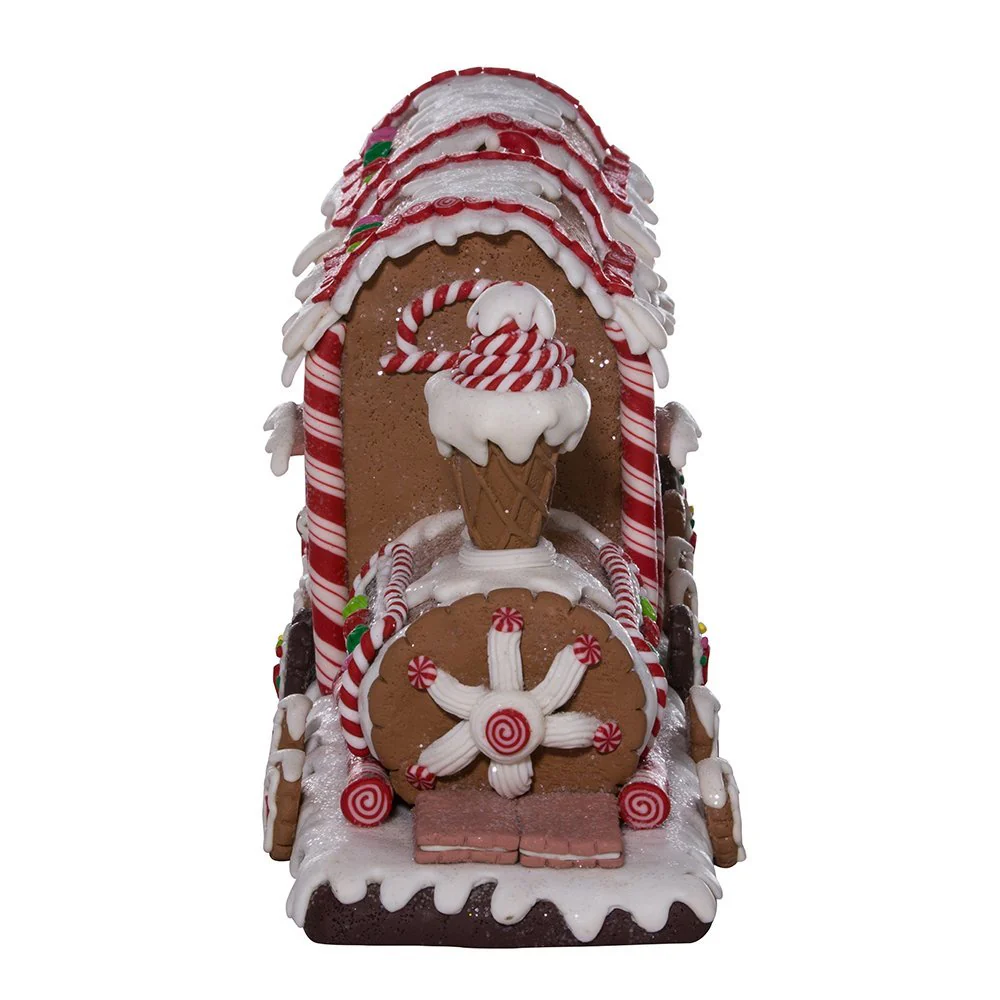 Kurt Adler 19.5" Battery-Operated Gingerbread LED Train Tablepiece - Image 3