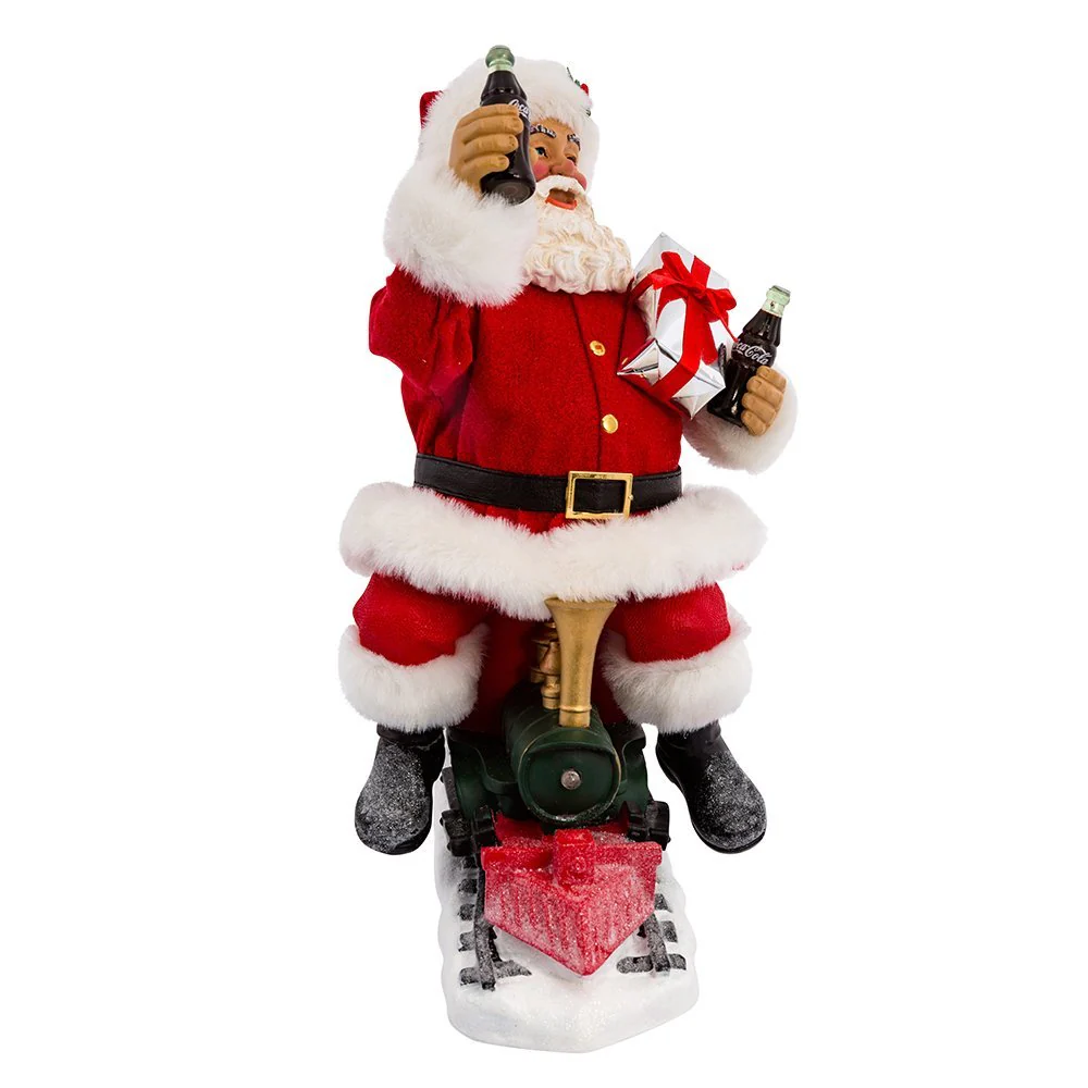 Kurt S. Adler Kurt Adler 13-Inch Battery-Operated Coca-Cola Santa Train with LED Garland - Image 3