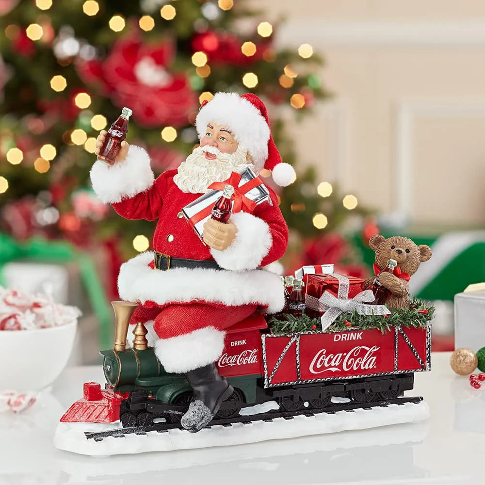 Kurt S. Adler Kurt Adler 13-Inch Battery-Operated Coca-Cola Santa Train with LED Garland - Image 5