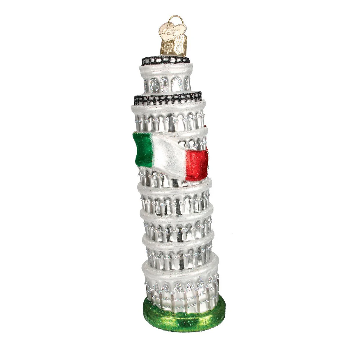 Old World Christmas Cities, Places and Landmarks Glass Blown Ornaments for Christmas Tree Leaning Tower of Pisa - Image 3