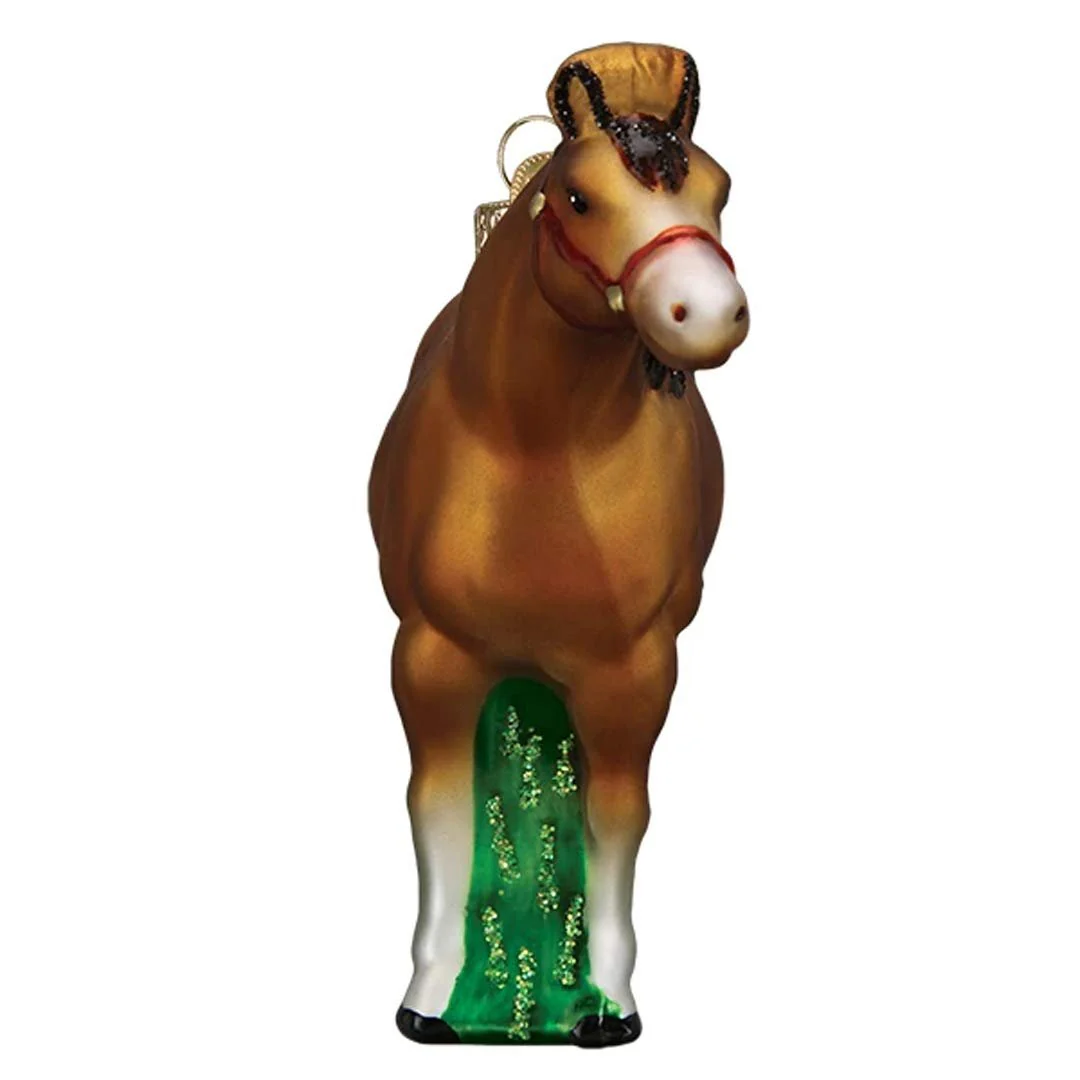 Old World Christmas Ornaments Quarter Horse Glass Blown Ornaments for Christmas Tree - Image 3