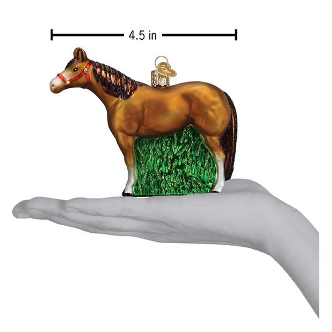 Old World Christmas Ornaments Quarter Horse Glass Blown Ornaments for Christmas Tree - Image 4